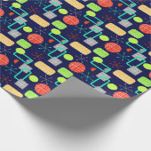 モダン世紀半カラフルば幾何原子星 ラッピングペーパー (角)
