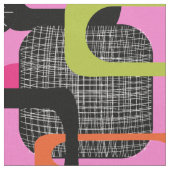 モダン世紀半ファンキーば幾何学模様 ファブリック (クローズアップ)