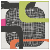 モダン世紀半ファンキーば幾何学模様 ファブリック (クローズアップ)