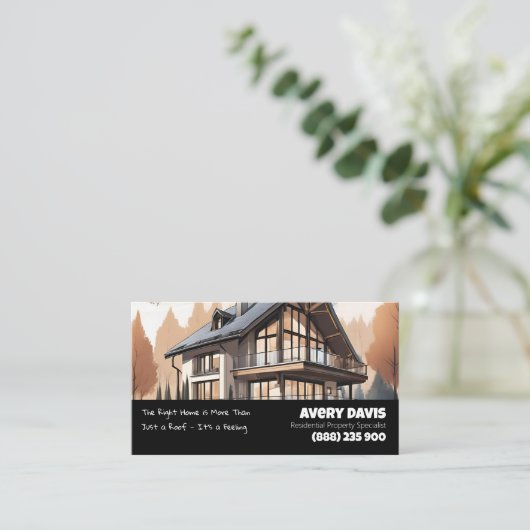 モダン両側実在財 名刺 (スタンド正面)