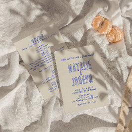 モダン両面ハンドハ書ンレトロ結婚の 招待状