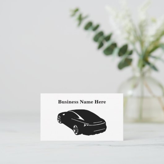 モダン両面車の名刺デザイン 名刺 (スタンド正面)