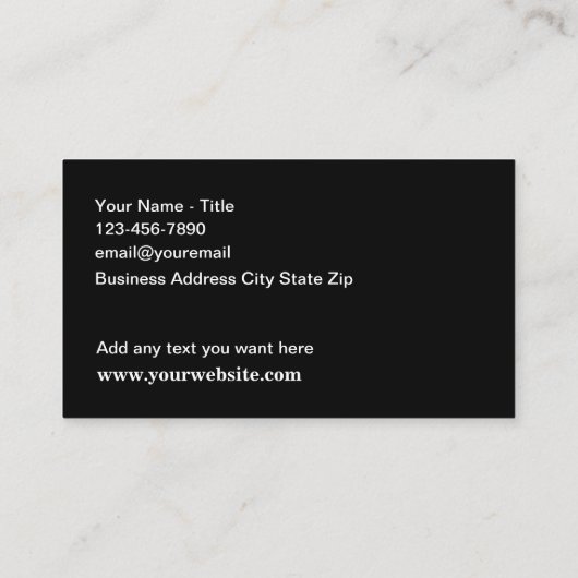 モダン両面車の名刺デザイン 名刺 (裏面)