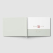 モダン中国のミニマエレガントル結婚者 ゲストブック (全面)