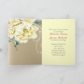 モダン中国のヴィンテージフローラ結婚s 招待状 (内部)