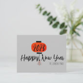 モダン中国の灯籠 ポストカード (スタンド正面)