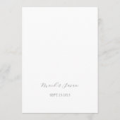 モダン中国の結婚座席表 プログラム (裏面)