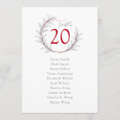 モダン中国の結婚座席表 プログラム (正面)