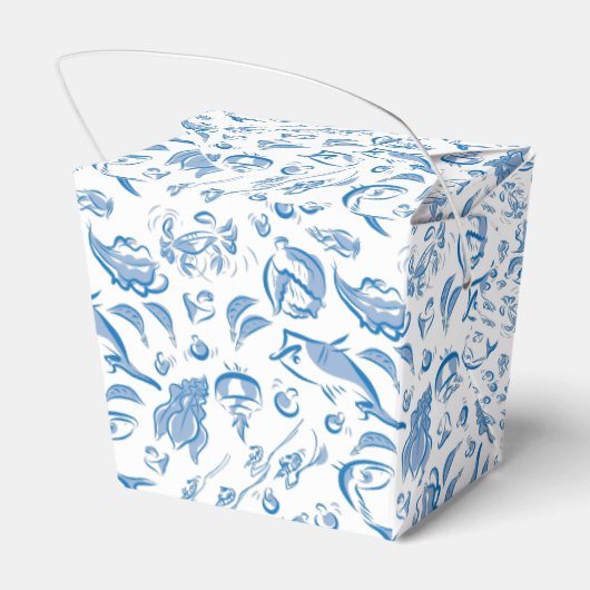 モダン中国の食インクスケッチ取り出しボックス フェイバーボックス (裏面サイド)