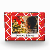 モダン中国フラグChristmas Keepsake フォトブロック (正面)