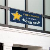 モダン中学卒業生すごい形 横断幕 (ビルの外側)