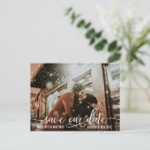 モダン予算結婚計救の日付 |写真 案内ポストカード (スタンド正面)