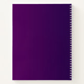 モダン二イニシャル |深い紫パステルグラデーションス ノートブック (裏面)