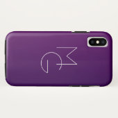 モダン二イニシャル |深い紫パステルグラデーションス Case-Mate iPhoneケース (裏面(横))
