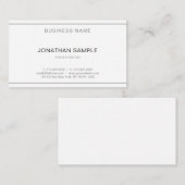 モダン人気があるエレガントシンプルプロフェッショナルプレーン 名刺 (正面/裏面)