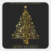 モダン企業のエレガント金ゴールド スクエアシール (正面)