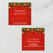 モダン企業のクリスマス 予約カード (正面/裏面)