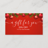 モダン企業のクリスマス 割引カード (正面)