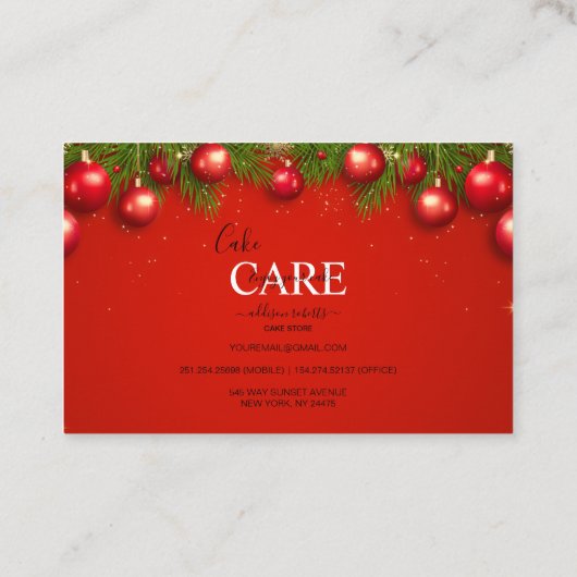 モダン企業のクリスマス 名刺 (裏面)