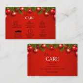 モダン企業のクリスマス 名刺 (正面/裏面)