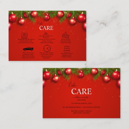 モダン企業のクリスマス 名刺 (正面/裏面)