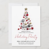 モダン企業のクリスマス 招待状 (正面)