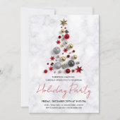 モダン企業のクリスマス 招待状 (正面)