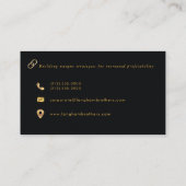 モダン企業のコンサルタント名刺 名刺 (裏面)