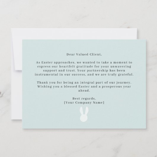 モダン企業のハッピーイースターパステルの色 シーズンカード (裏面)