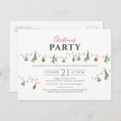 モダン企業のパーティーモダン インビテーションポストカード (正面/裏面)