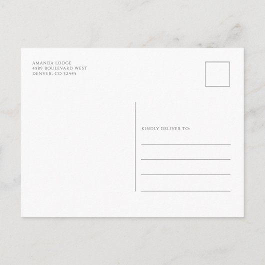 モダン企業のパーティーモダン インビテーションポストカード (裏面)