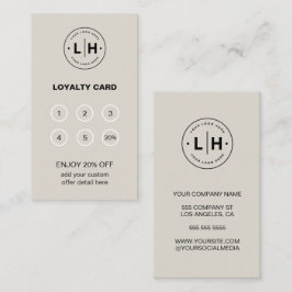 モダン企業のミニマル業務 ロイヤリティカード