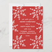 モダン休み仮面お洒落トナカイ シーズンカード (裏面)