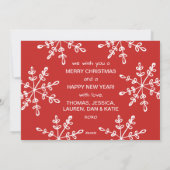 モダン休み仮面お洒落トナカイ シーズンカード (裏面)