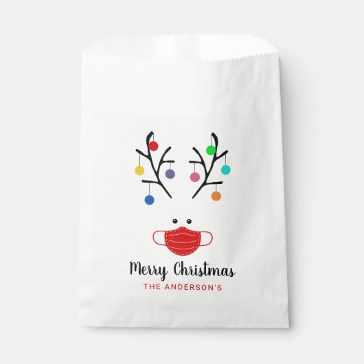 モダン休み仮面お洒落トナカイ フェイバーバッグ (正面)