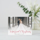 モダン休み結婚告知 ポストカード (スタンド正面)