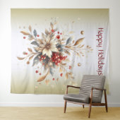 モダン休日の花の背景 タペストリー (インサイチュ(横))