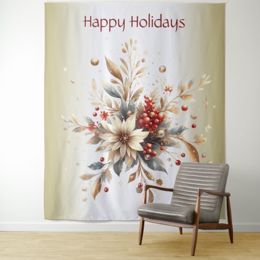 モダン休日の花の背景 タペストリー (インサイチュ)