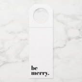 モダン休日ミニマリストメリー ボトルネックタグ (正面)