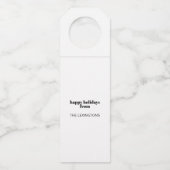 モダン休日ミニマリストメリー ボトルネックタグ (裏面)