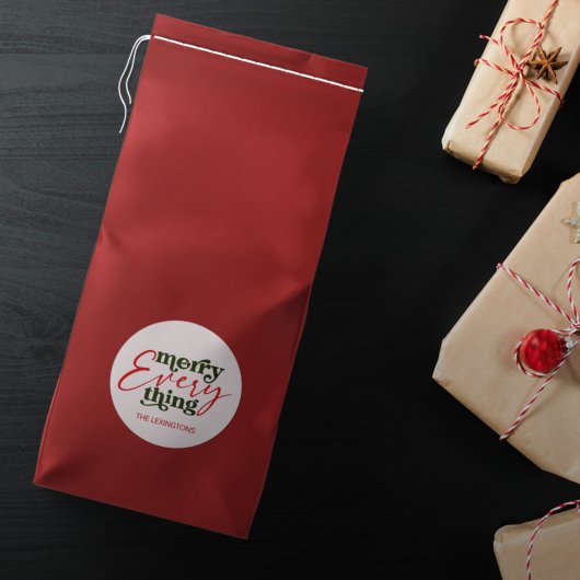 モダン休日ミニマルメリーリスト ラウンドシール