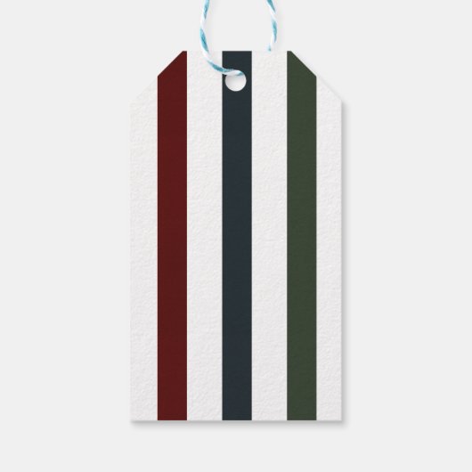 モダン休日引用文平和と喜び ギフトタグ (裏面)