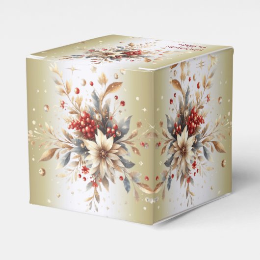 モダン休日花ギフトボックス フェイバーボックス (正面サイド)
