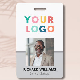 モダン会社員IDカードQR バッジ