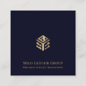 モダン会計税コンサルティングカスタムロゴ スクエア名刺 (正面)