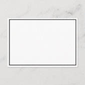モダン伝統的ミニマル式RSVP エンクロージャーカード (裏面)