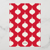 モダン伝統的ミニマル聖降誕祭ホイル 箔シーズンカード (裏面)