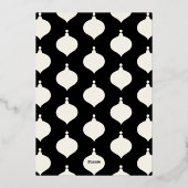 モダン伝統的ミニマル聖降誕祭ホイル 箔シーズンカード (裏面)