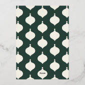 モダン伝統的ミニマル聖降誕祭 箔シーズンカード (裏面)