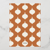 モダン伝統的ミニマル聖降誕祭 箔シーズンカード (裏面)